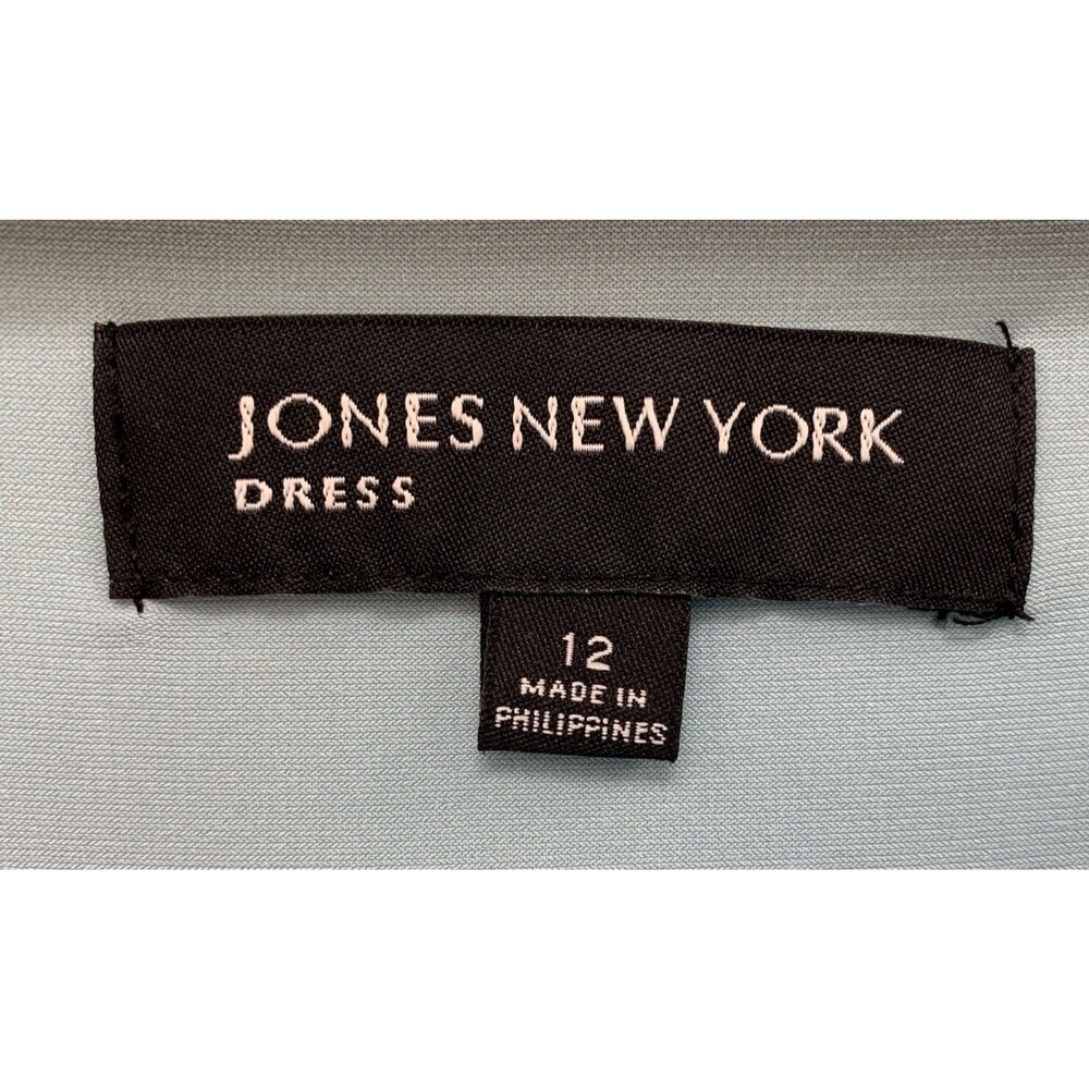 Jones New York Colorful Floral Ruched Knit Dress Size 12 Cottage Romantic Travel - Picture 2 of 15